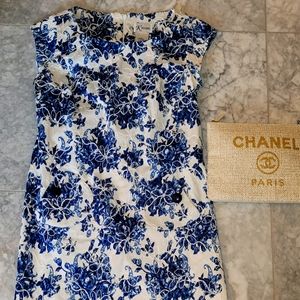 K studio blue and white cotton dress